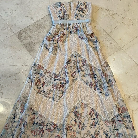 maxi skirt dress Mesh Floral Maxi Skirt Floral / M